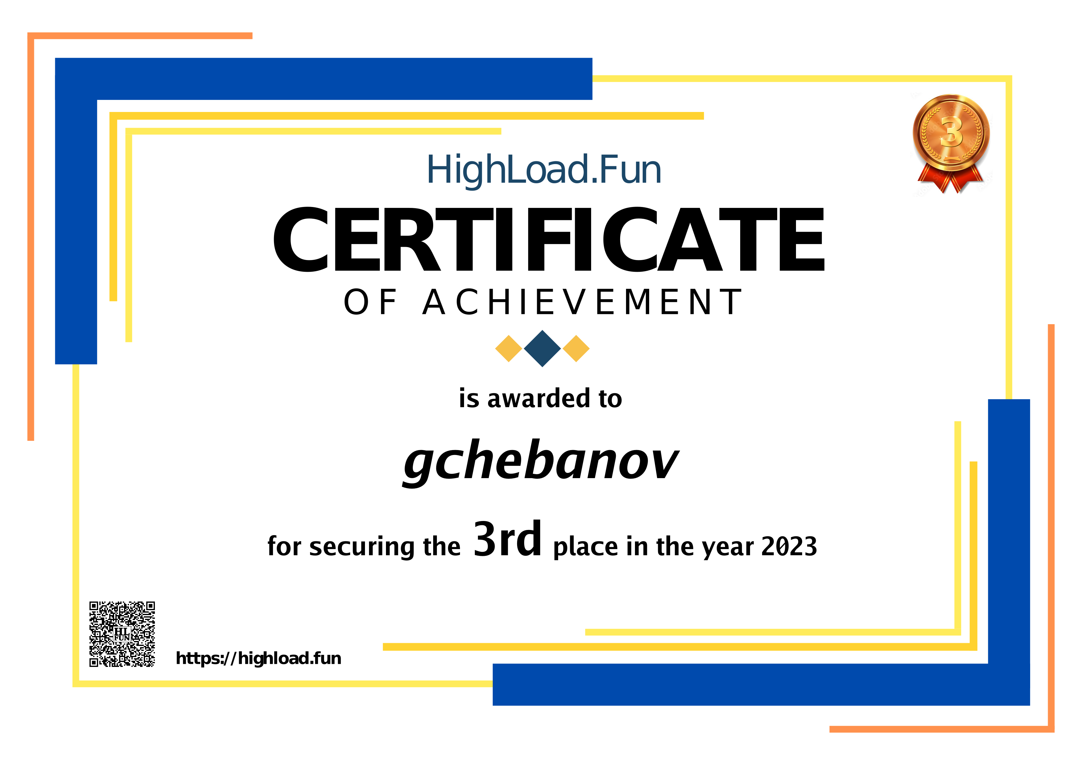 Certificate 2023