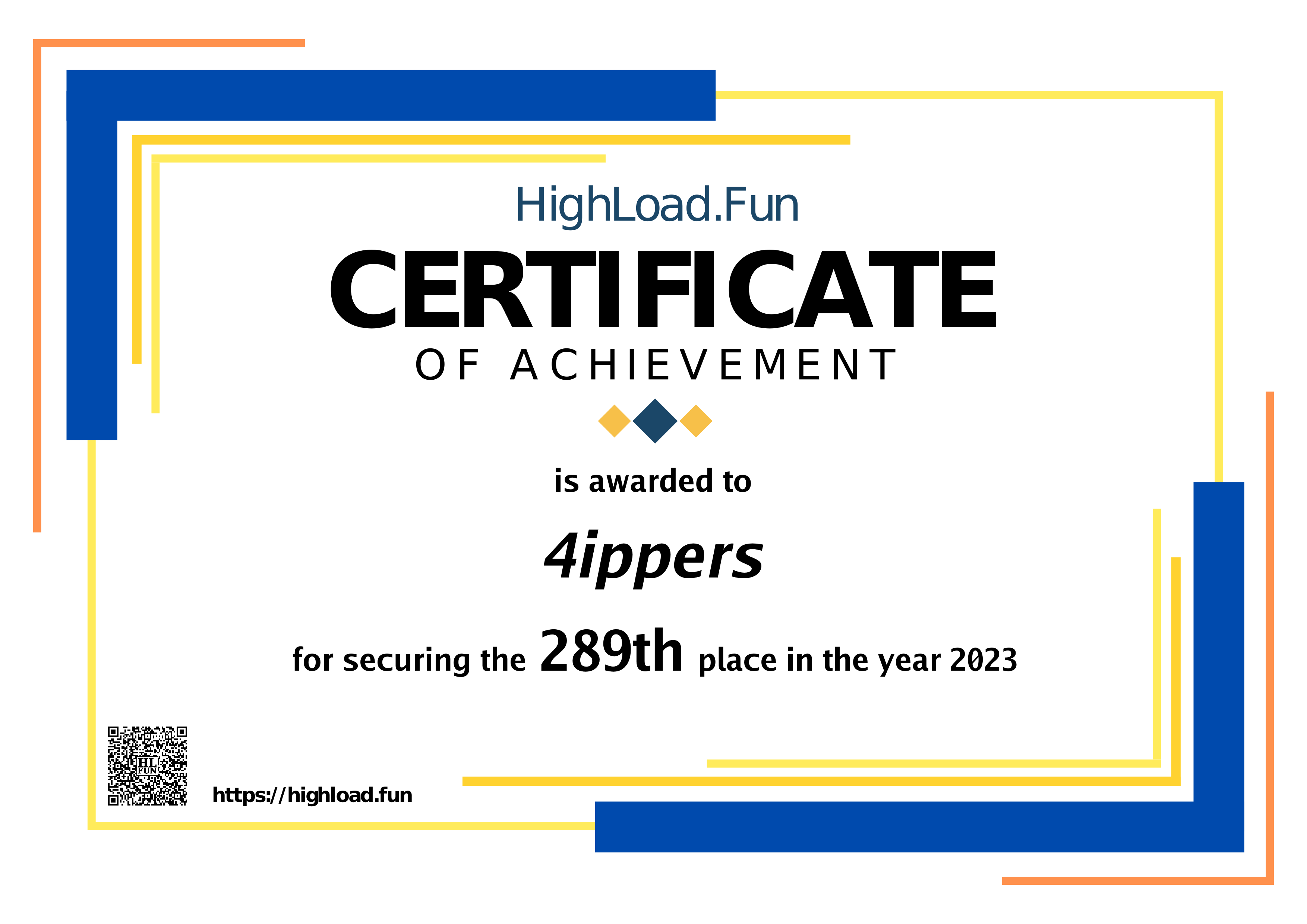 Certificate 2023