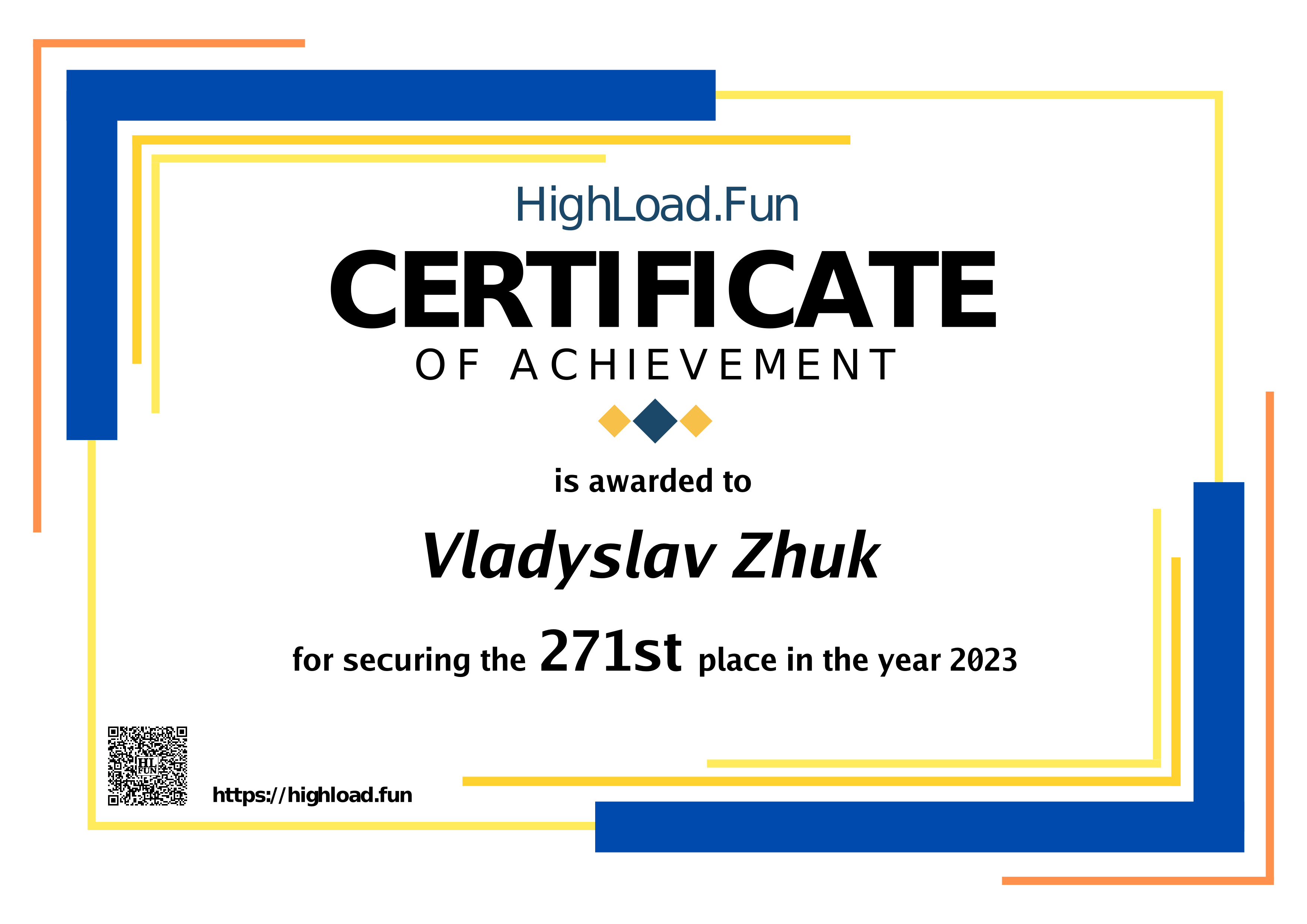 Certificate 2023
