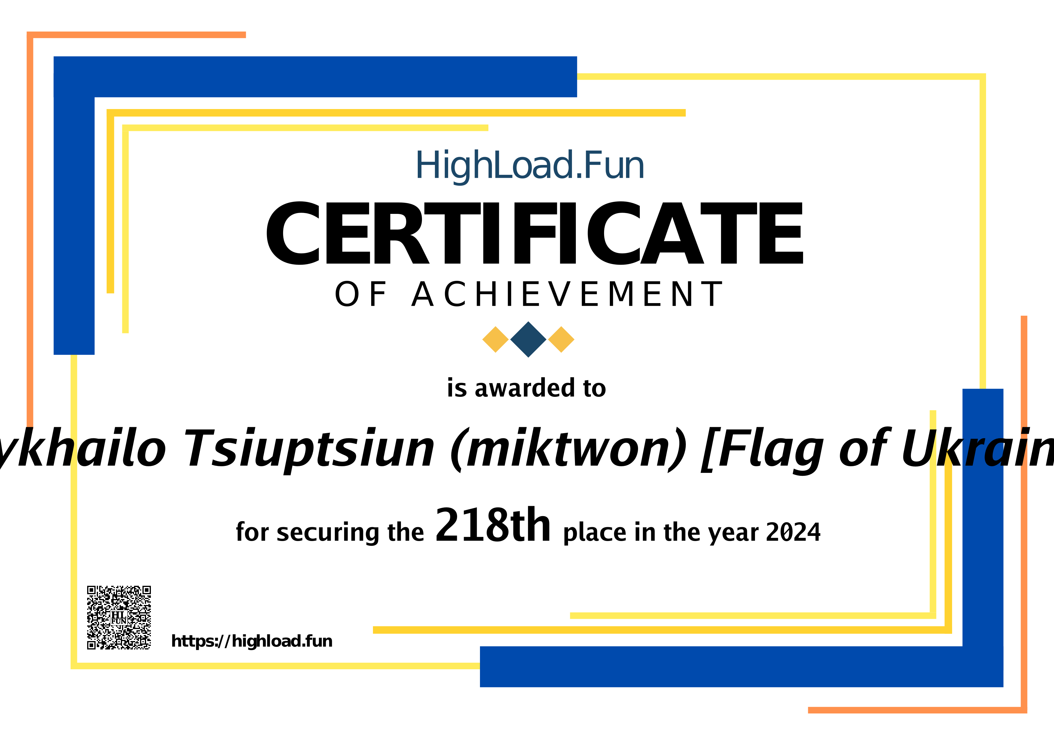Certificate 2024