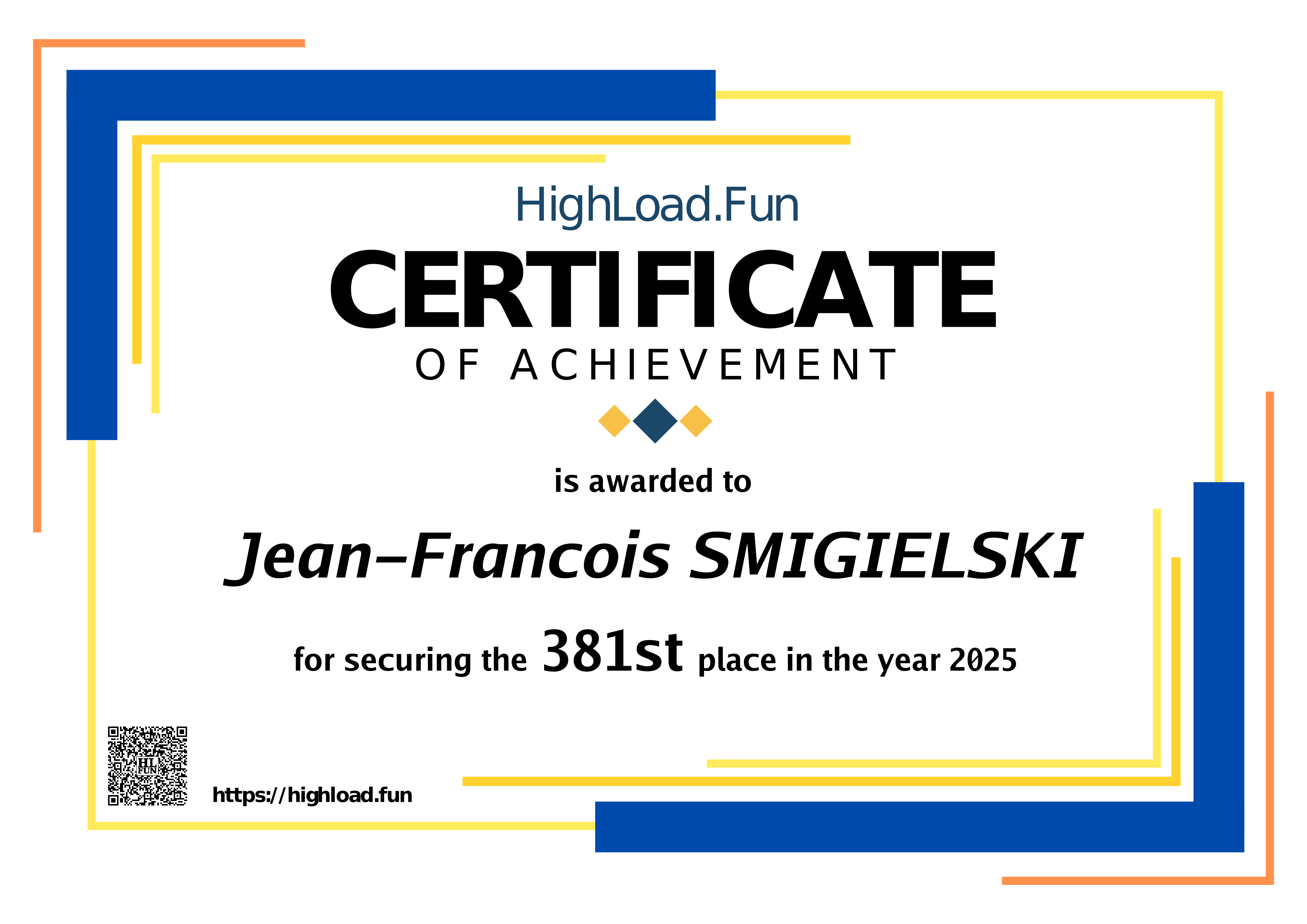 Certificate 2025