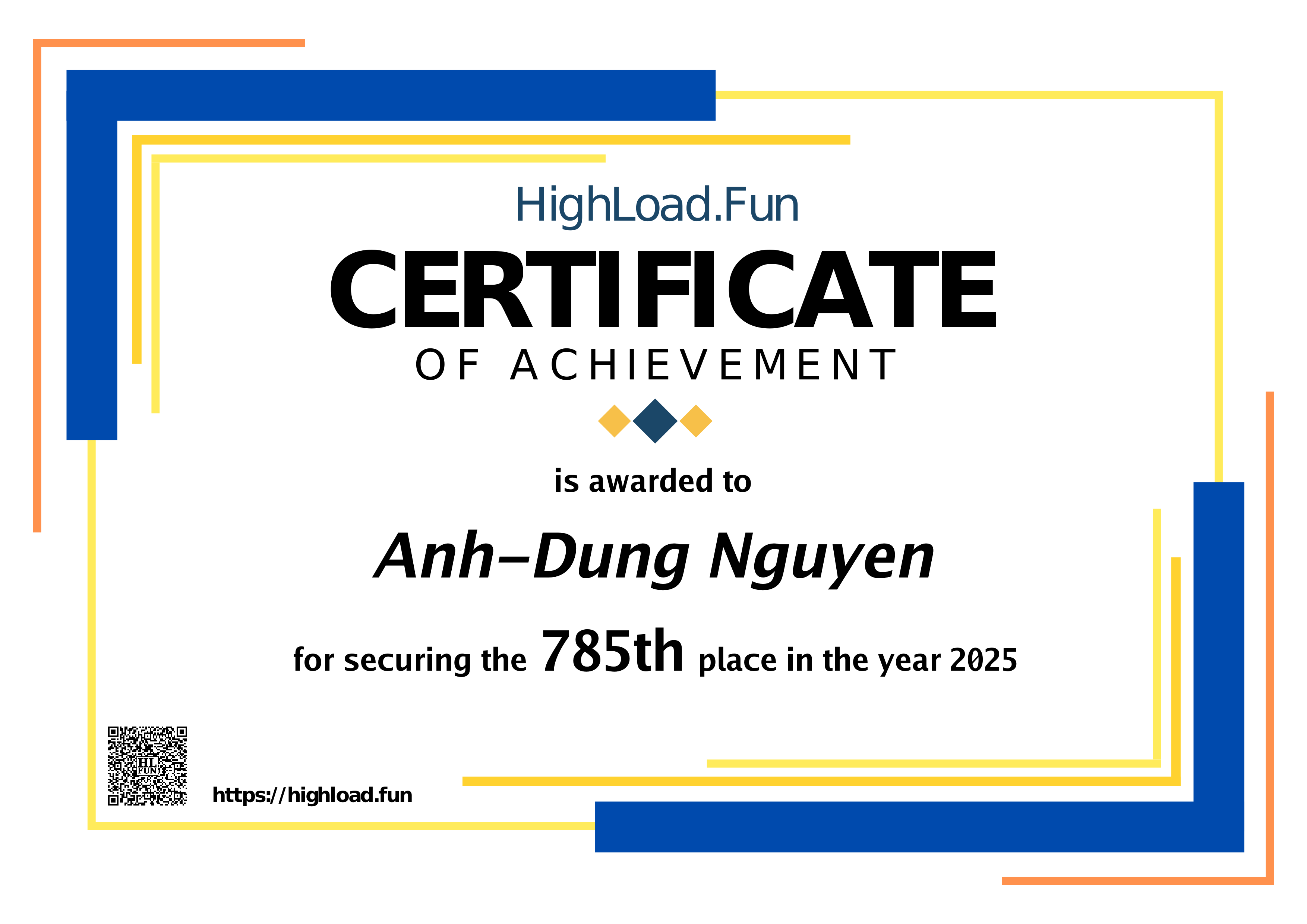 Certificate 2025