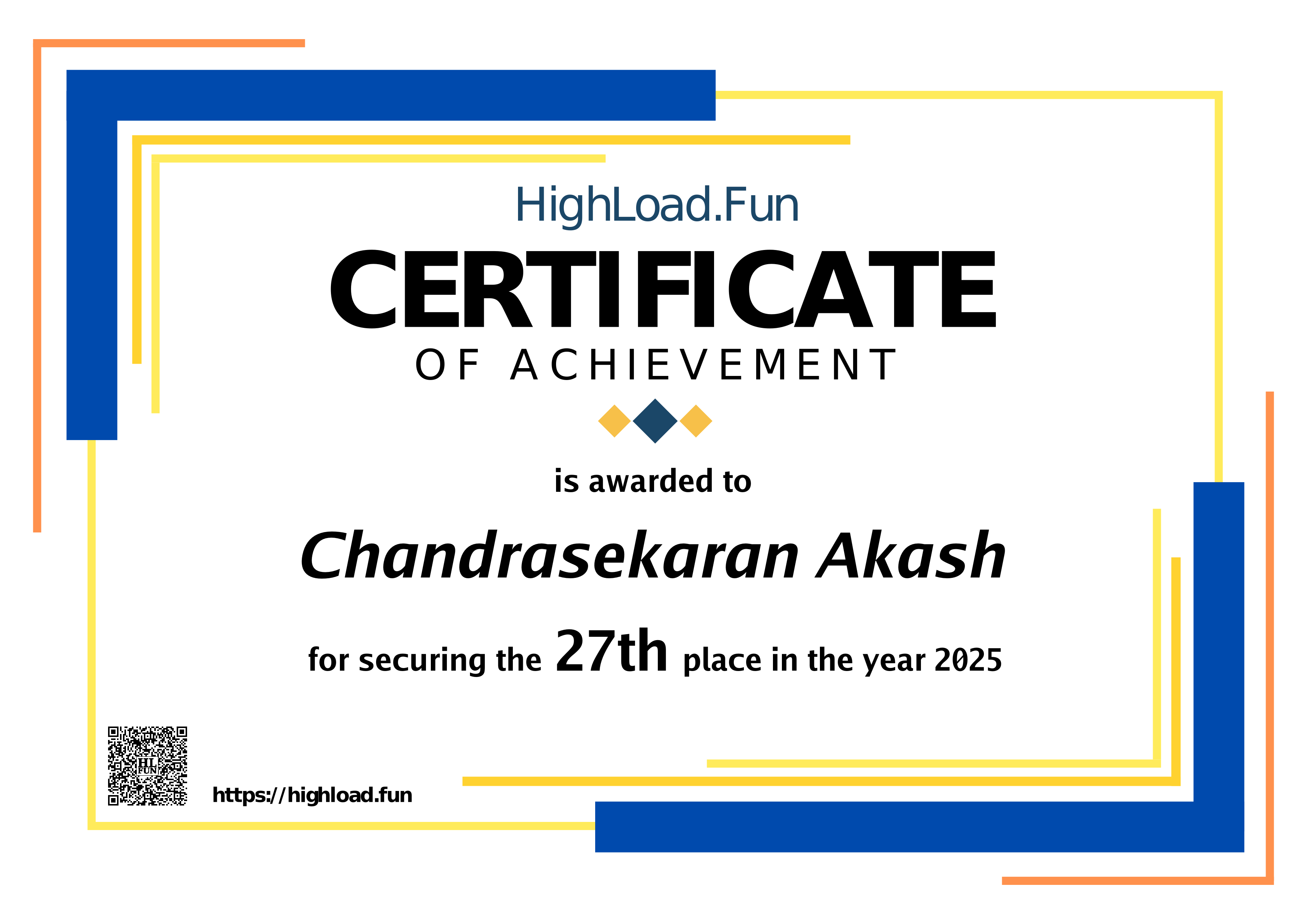 Certificate 2025