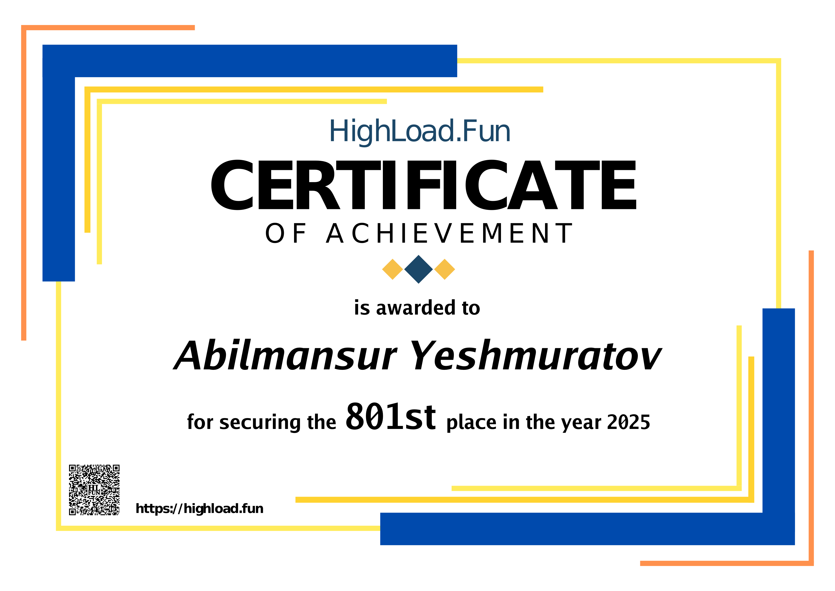 Certificate 2025