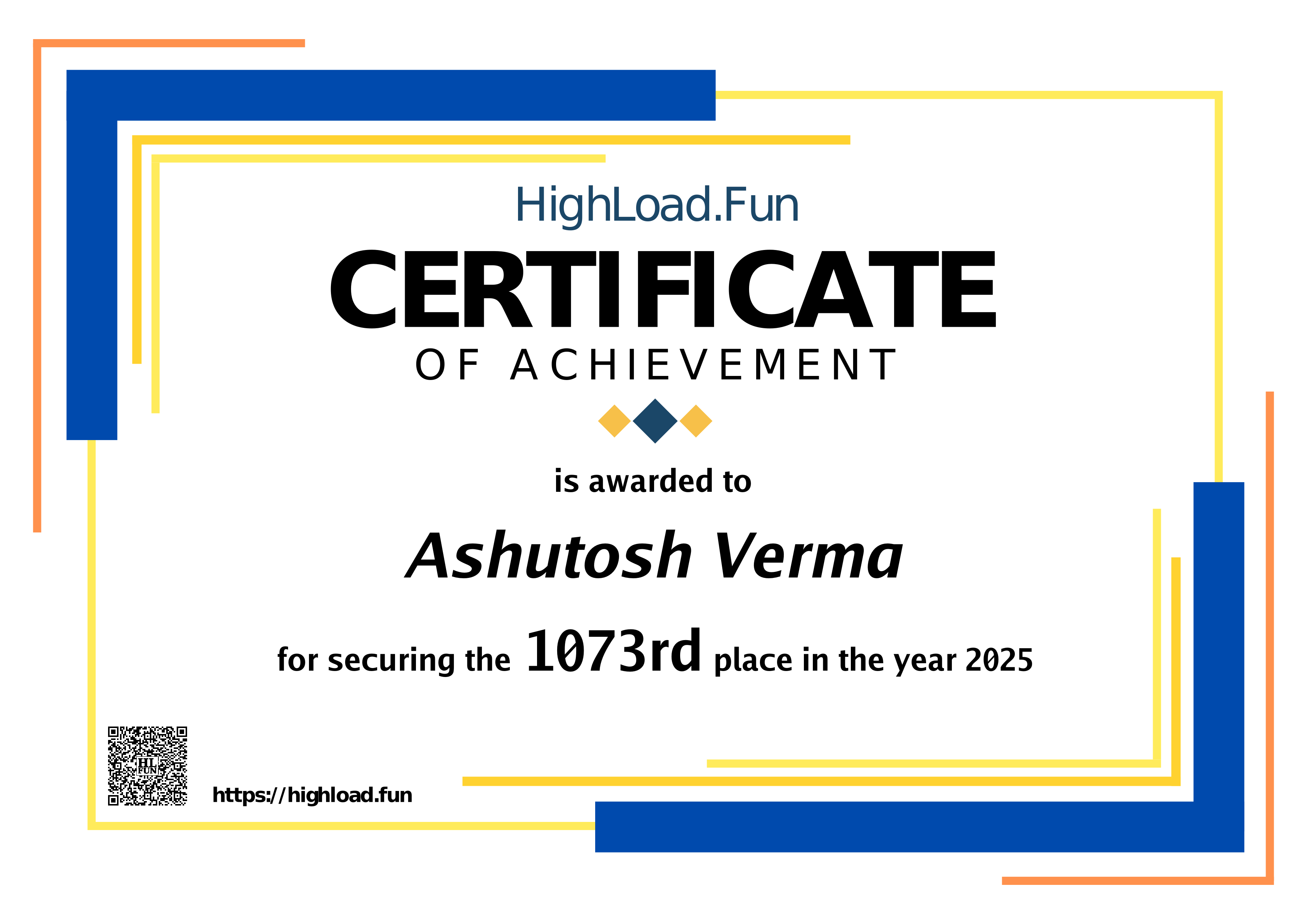 Certificate 2025