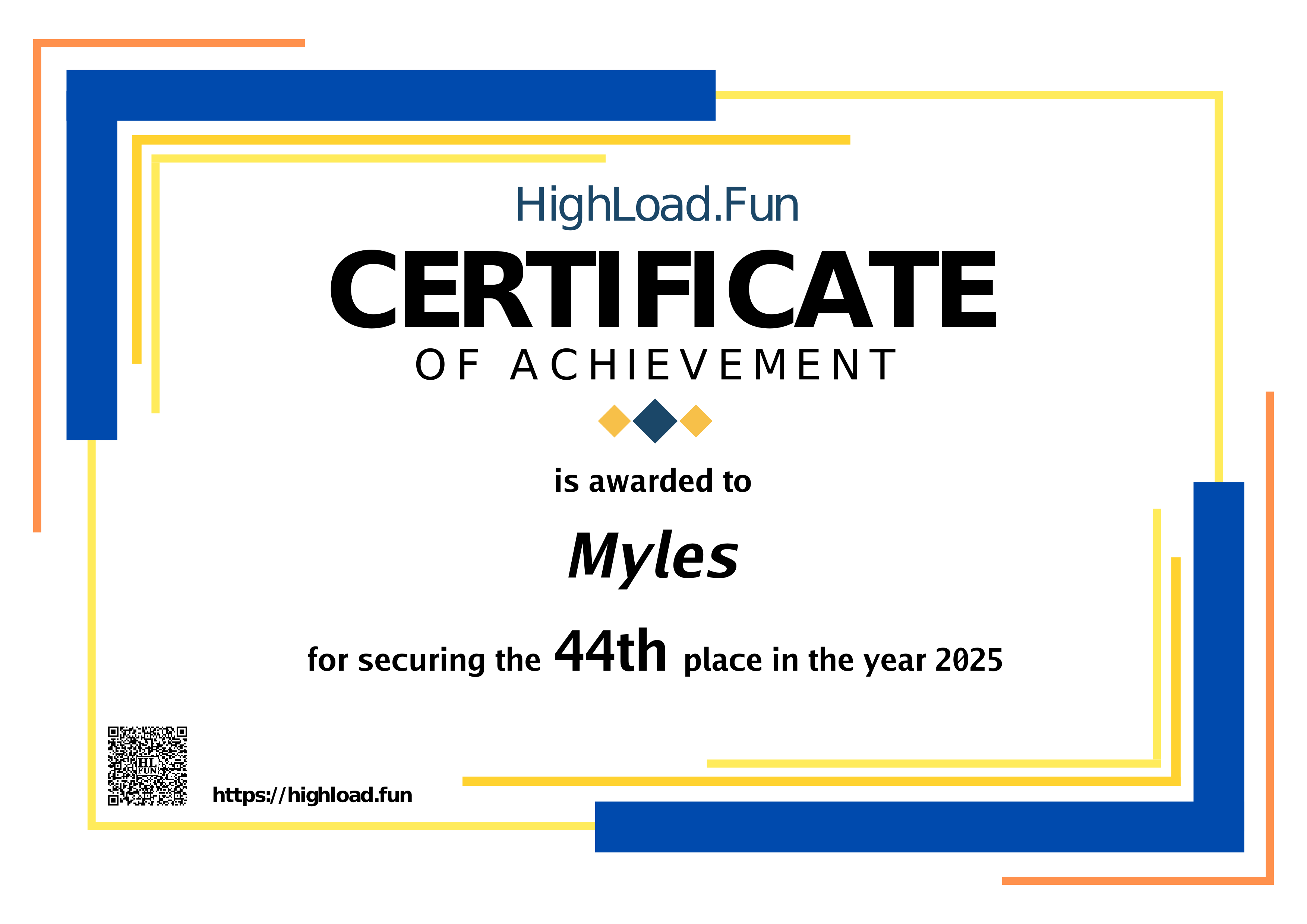 Certificate 2025