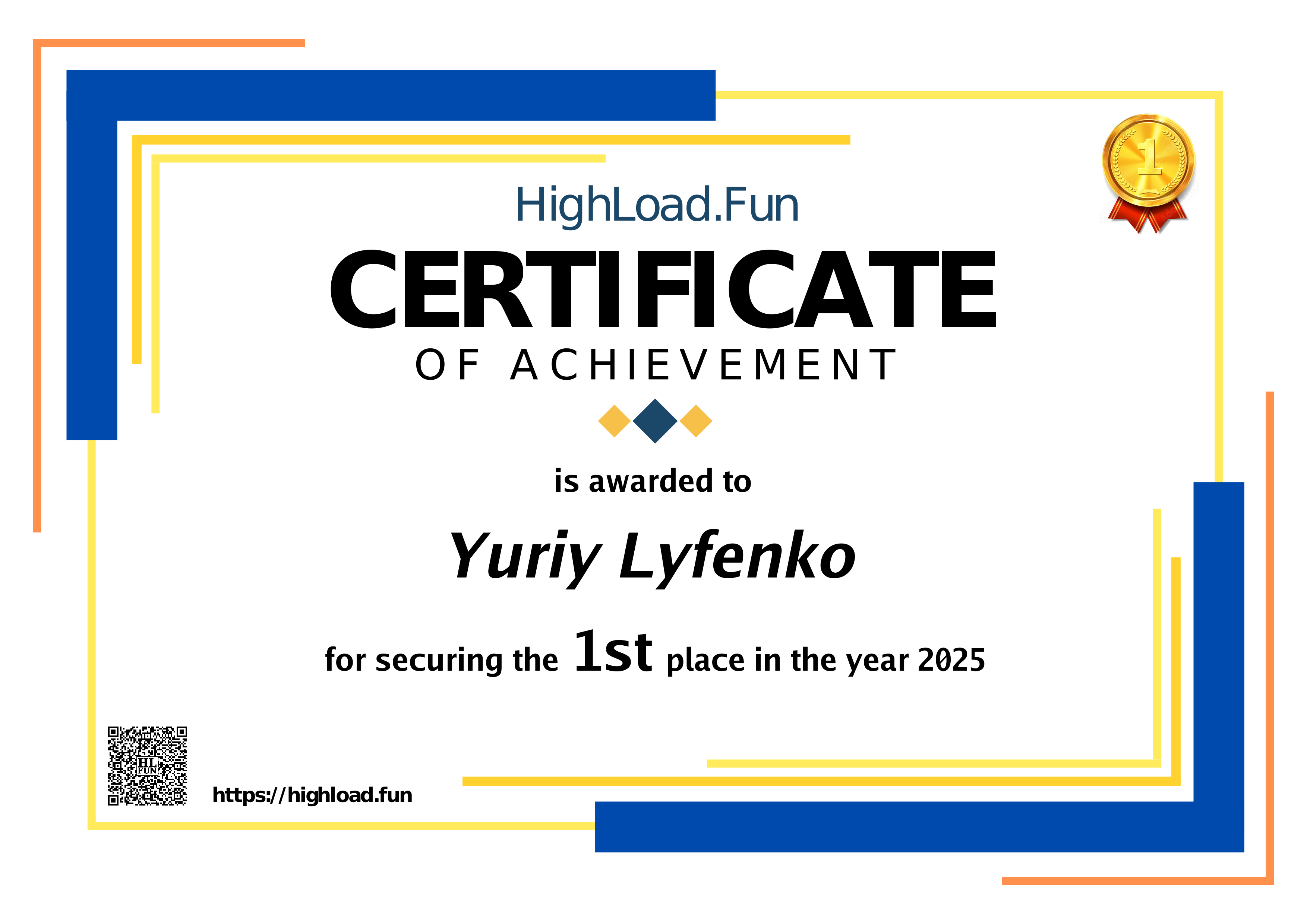 Certificate 2025