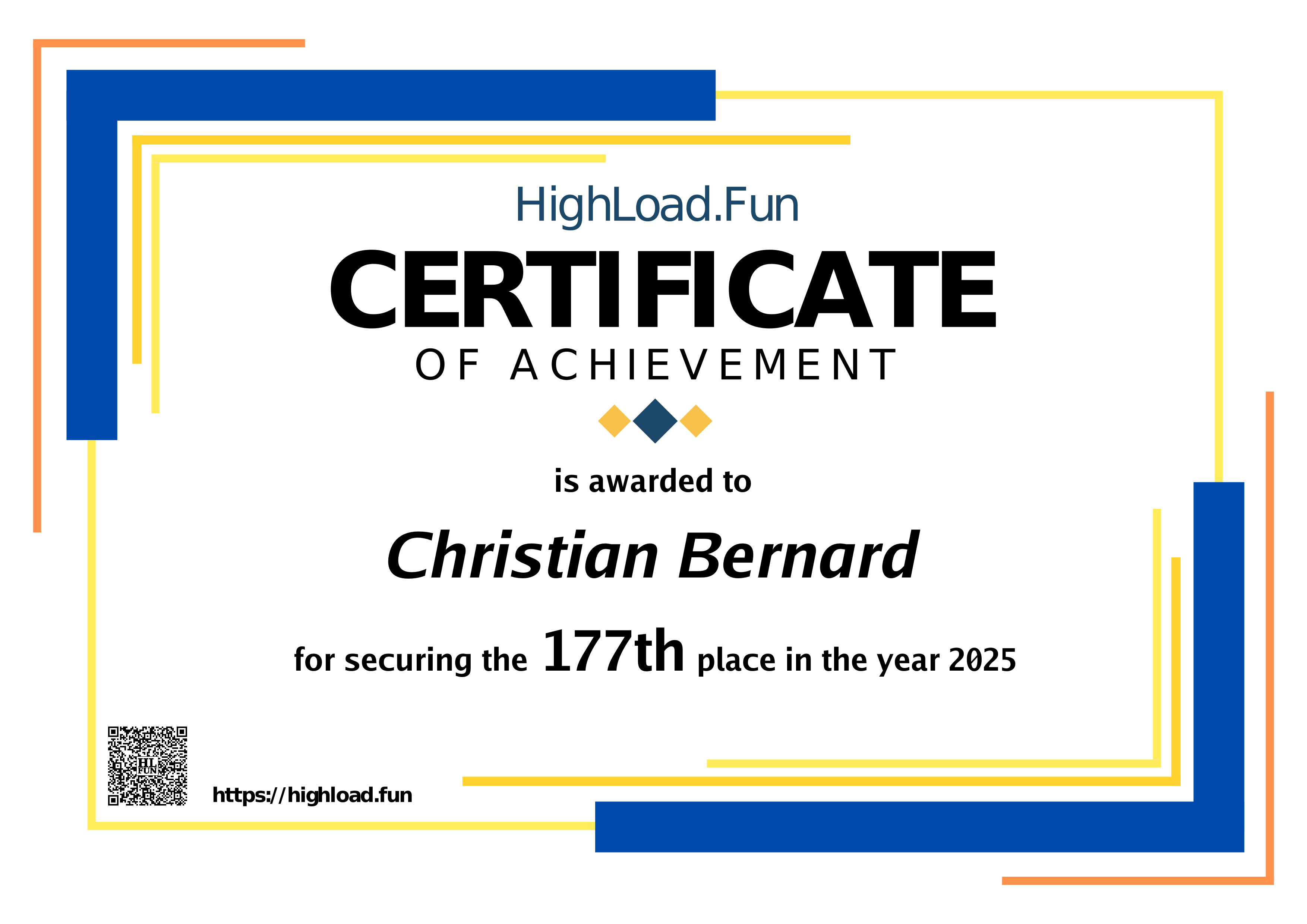 Certificate 2025