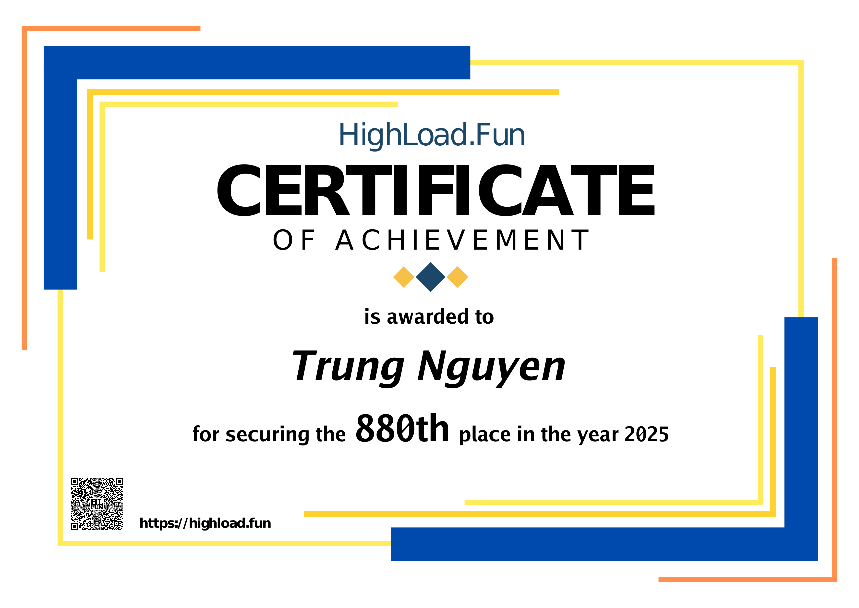 Certificate 2025